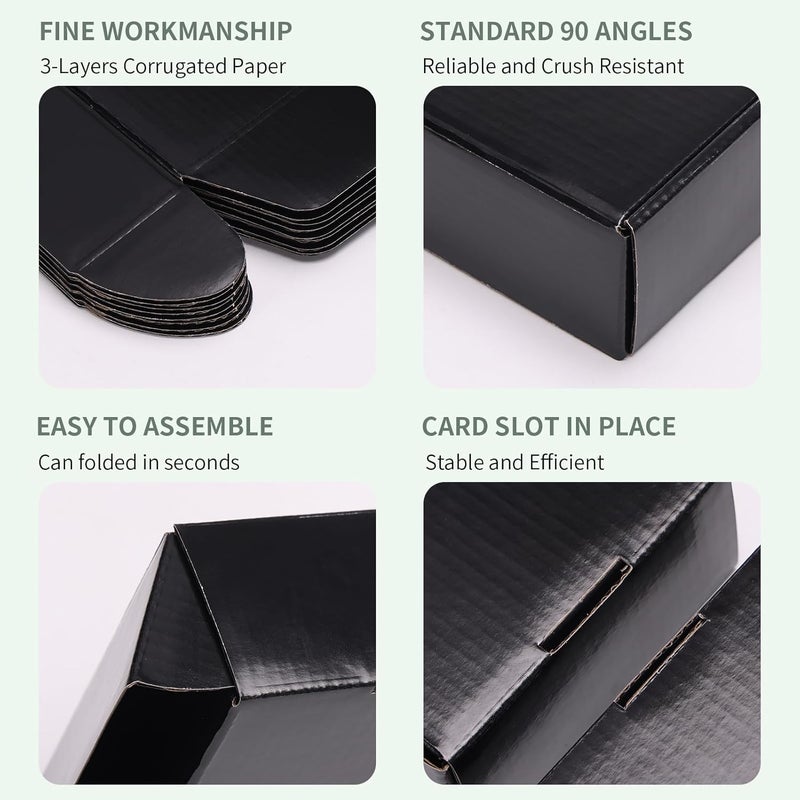 Rempry 6x4x2 Inches Black Small Shipping Boxes Pack of 20, Cardboard Corrugated Gift Mailer Boxes for Packaging Small Business Mailing Present - Image 3